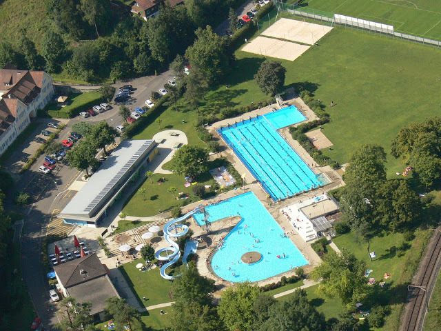 Luftaufnahme Schwimmbad Nau